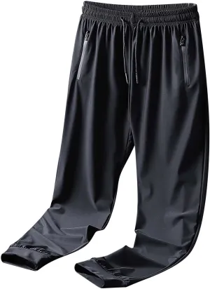GIERIDUC Mens Joggers Sweatpants Open Bottom Straight Leg Casual Hearm Pants Loose Fit Running Athletic Yoga Pant with Pocket