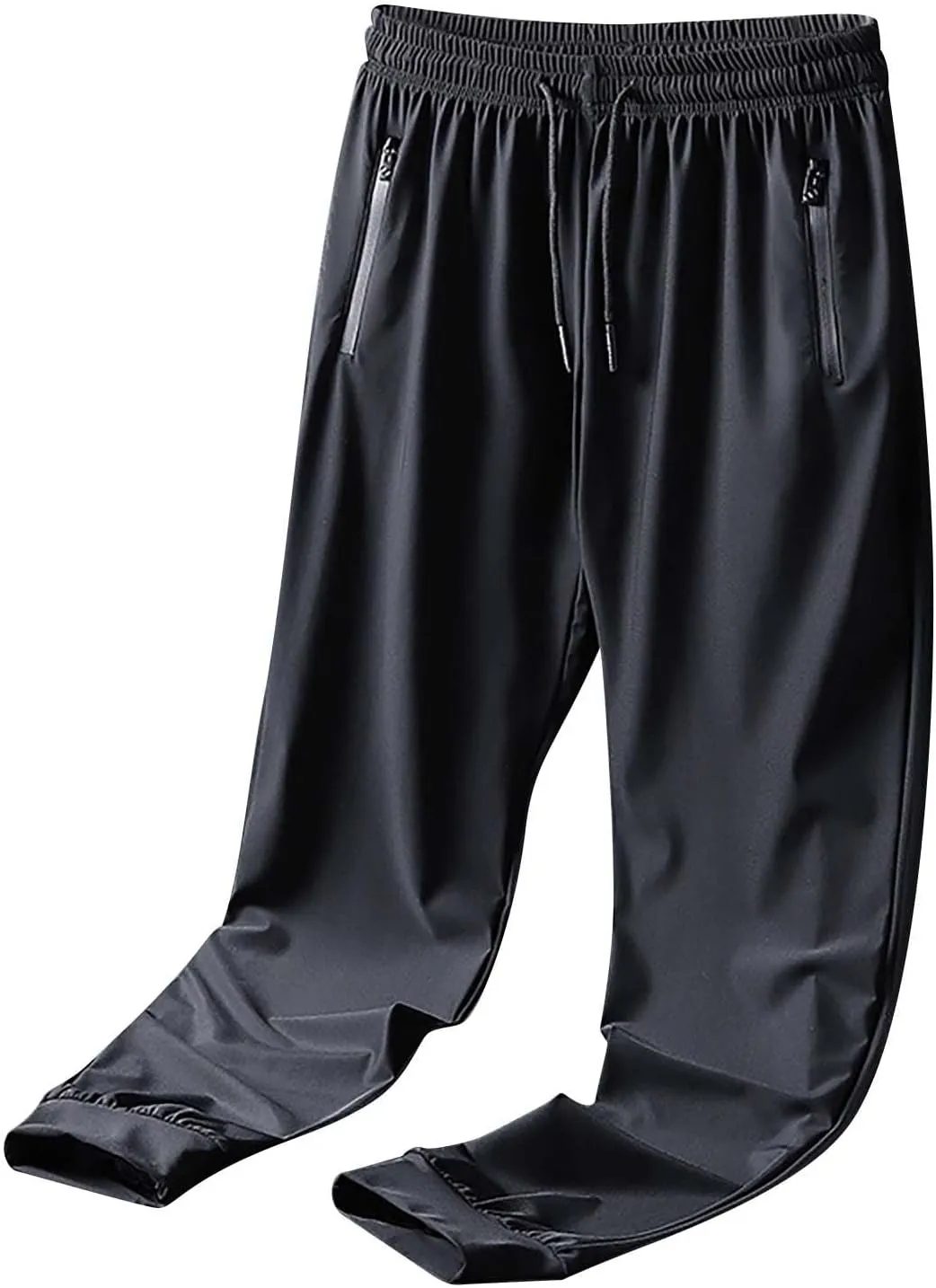GIERIDUC Mens Joggers Sweatpants Open Bottom Straight Leg Casual Hearm Pants Loose Fit Running Athletic Yoga Pant with Pocket