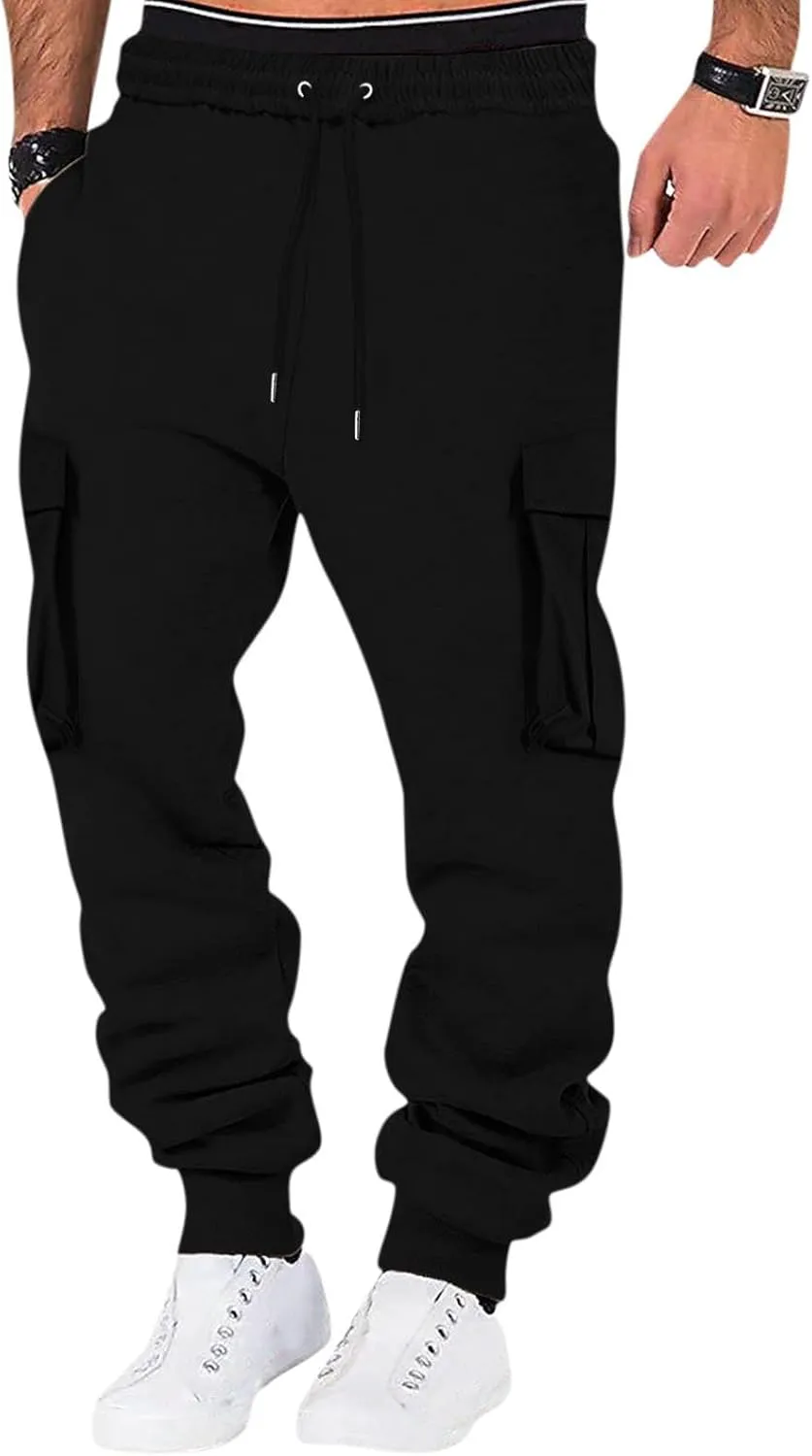 GIERIDUC Men's Straight-Fit Jogger Pant Mens Faux Leather Skinny Jeans Branded Track Pants for Men Basketball Sports Cards