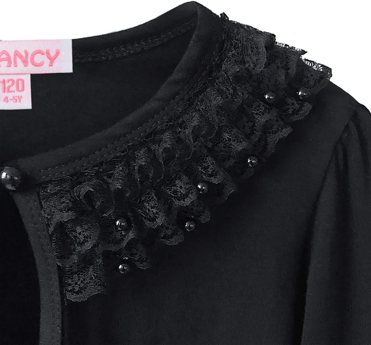 Girls Shrugs Lace Bolero Long Sleeve Cardigan Party Church Dress Cover Up