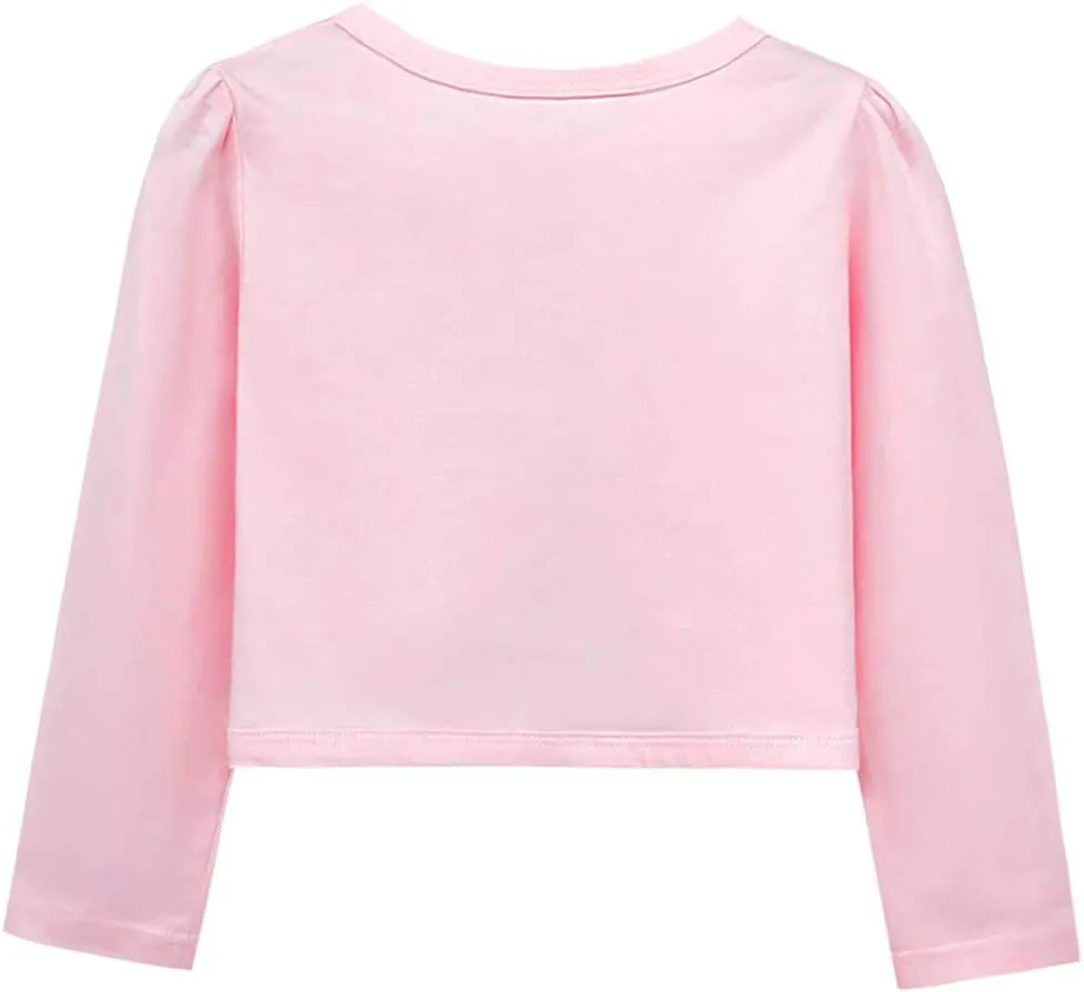 Girls Shrugs Lace Bolero Long Sleeve Cardigan Party Church Dress Cover Up