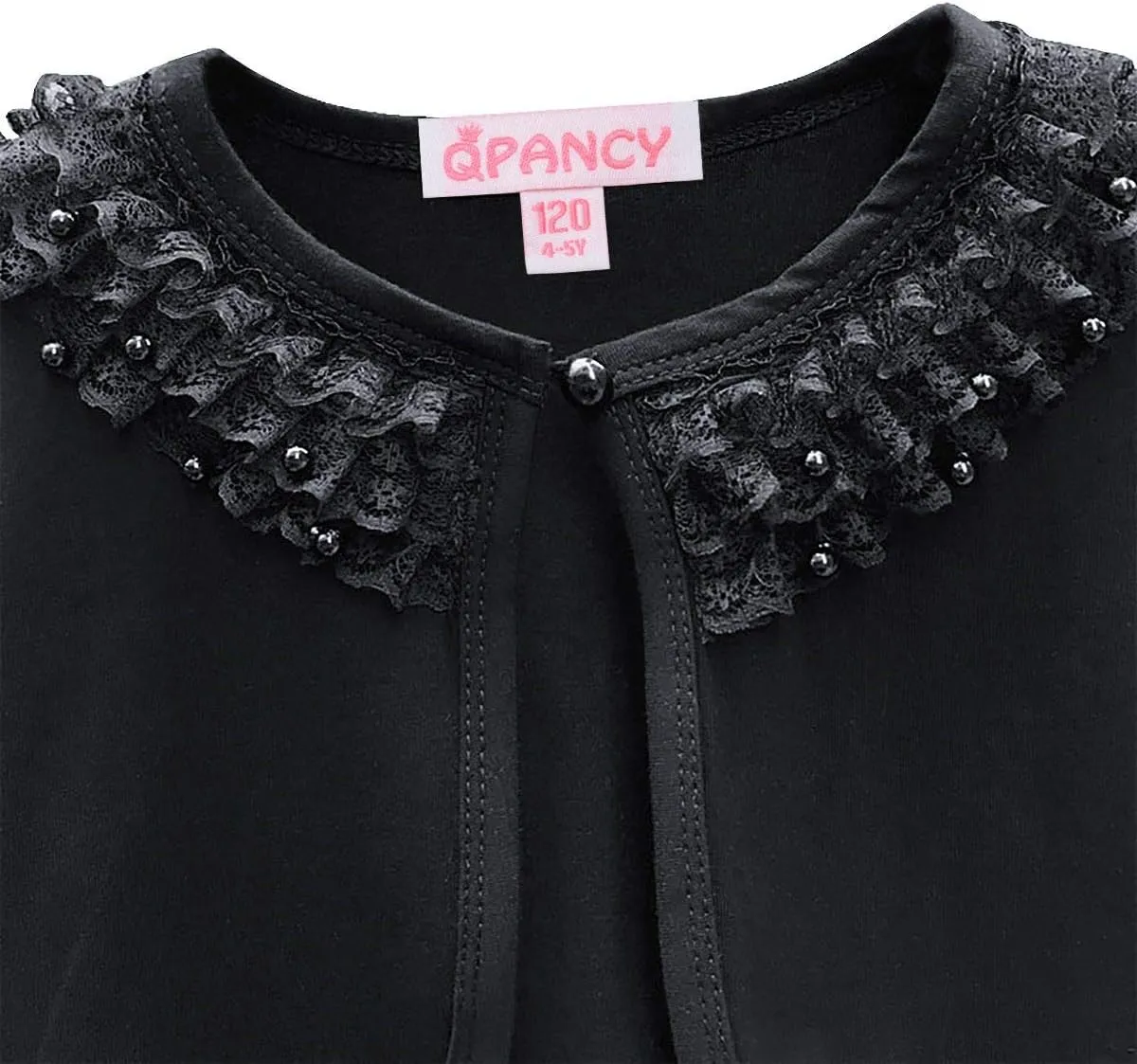 Girls Shrugs Lace Bolero Long Sleeve Cardigan Party Church Dress Cover Up