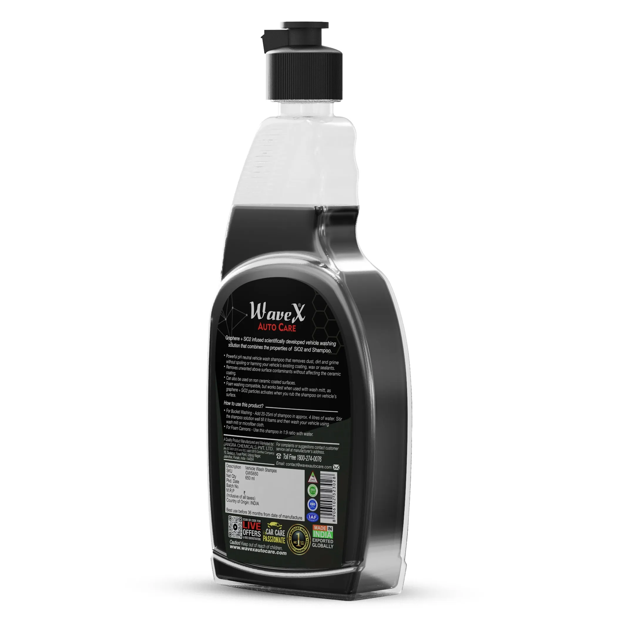 Graphene Ceramic Wash Car Shampoo, Specially for Ceramic Coated Vehicles, Maintains Life of Coating