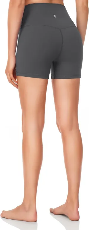 HeyNuts Essential/Workout Pro Biker Shorts for Women, High Waisted Workout Gym Compression Yoga Spandex Shorts 4''/ 6''/ 8''