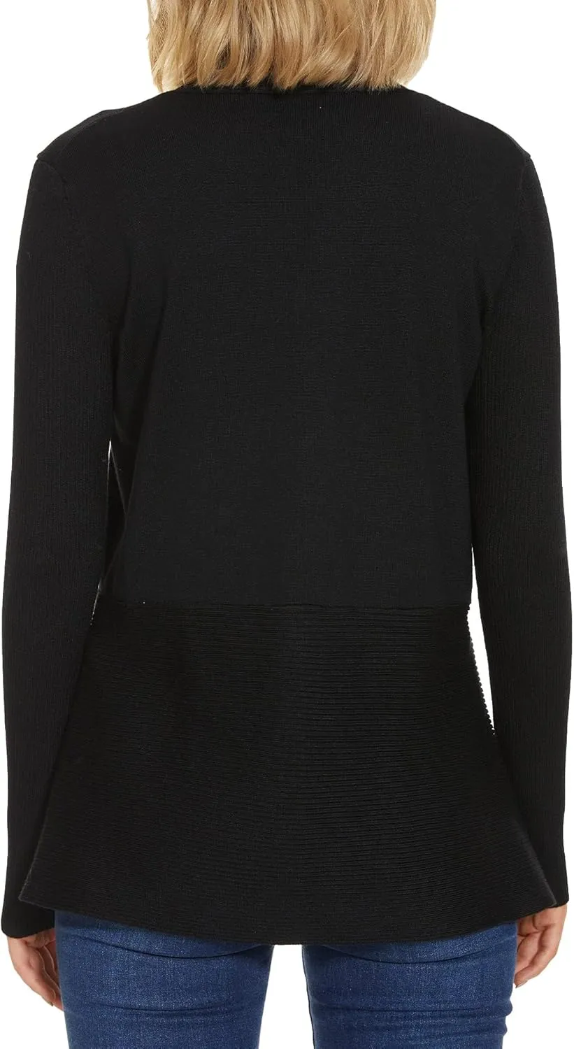 INKOFF Womens Draped Front Cardigan Sweaters Long Sleeve Waterfall Irregular Hem Cardigans Lighweight