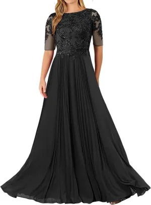 JAEDEN Mother of The Bride Dresses for Wedding - Lace Chiffon Evening Dresses for Women