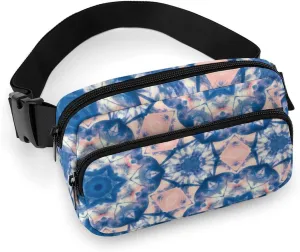 Kaleidoscopic Tie Dye Fanny Packs for Men Women Fashion Crossbody Bag Waist Pack Pouch with Adjustable Strap, Sling Bag Belt Bags for Cycling Travel Running