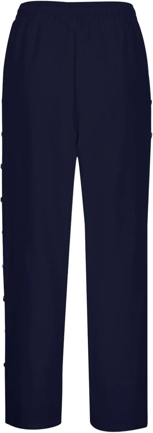 Linen Pants for Women Side Button Summer Trendy Vacation Elastic Waist Straight Leg Capris Casual Cropped Trousers