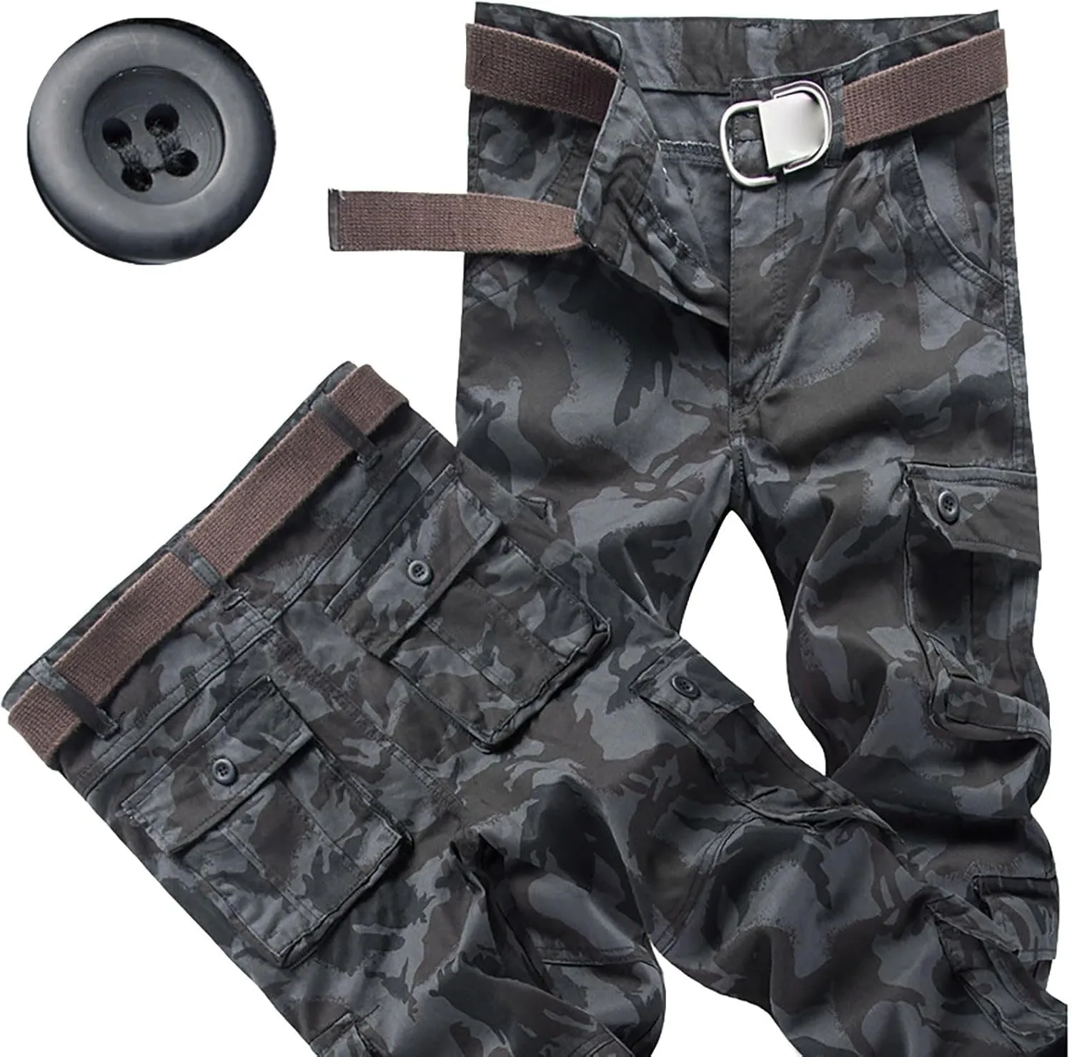 Men's Cargo Jogger Sweatpants Casual Cotton Cargo Pants Gym Sweatpants Trousers Mens Long Outdoor Hiking Work