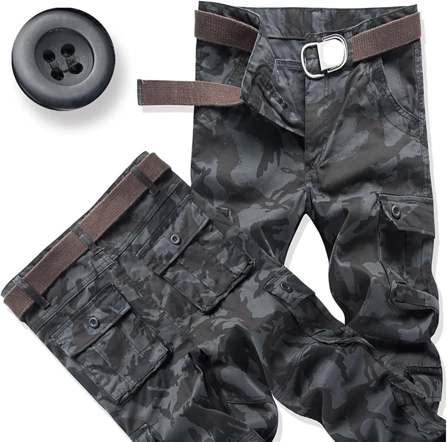 Men's Cargo Jogger Sweatpants Casual Cotton Cargo Pants Gym Sweatpants Trousers Mens Long Outdoor Hiking Work