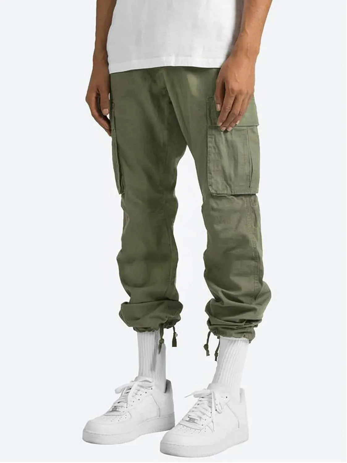 Mens Cargo Pants Straight Casual Trendy Loose Slim Fit Joggers Sweatpants Outdoor Lightweight Athletic Walking Trouser