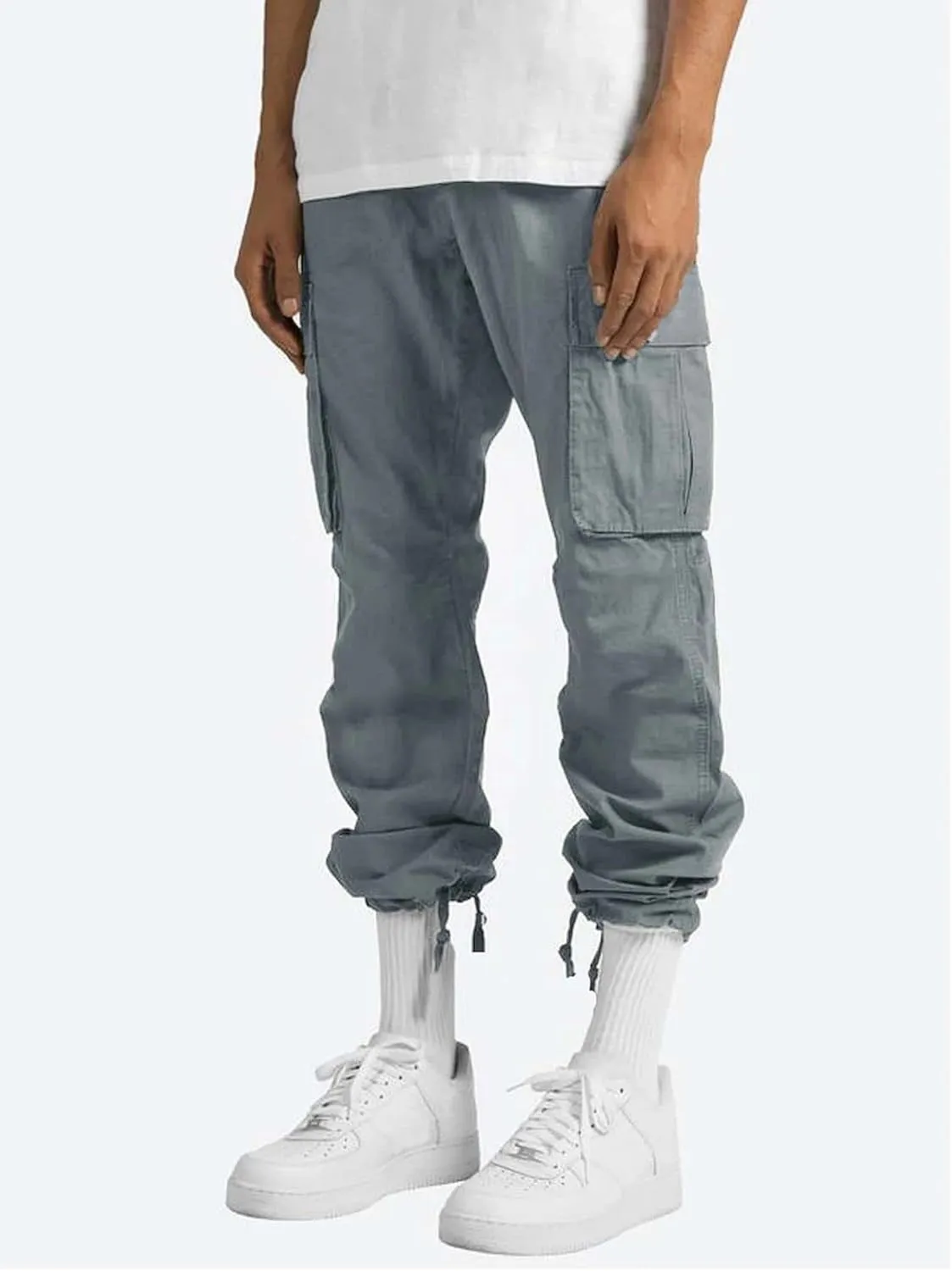 Mens Cargo Pants Straight Casual Trendy Loose Slim Fit Joggers Sweatpants Outdoor Lightweight Athletic Walking Trouser