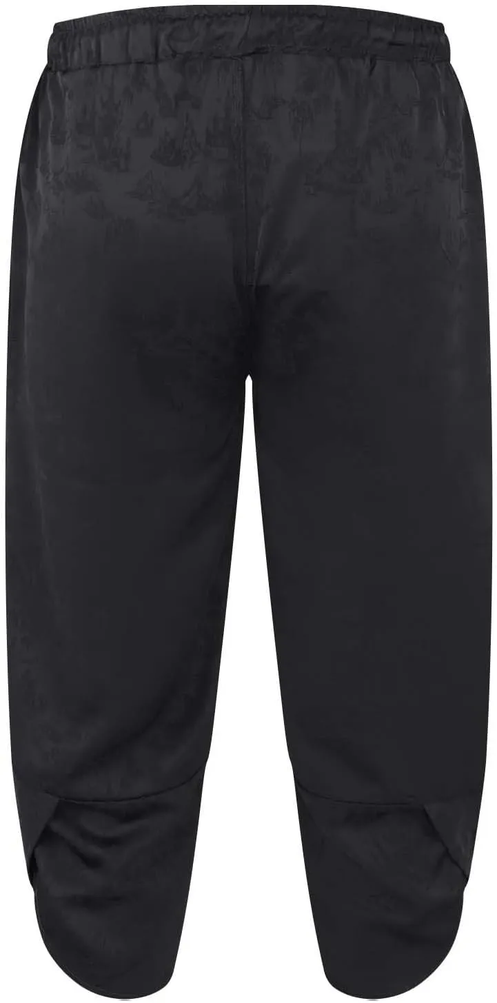 Men's Cotton Linen Pants Drawstring Elastic Waist Cinch Bottoms Summer Beach Pants Loose Fit Drop Crotch Trousers