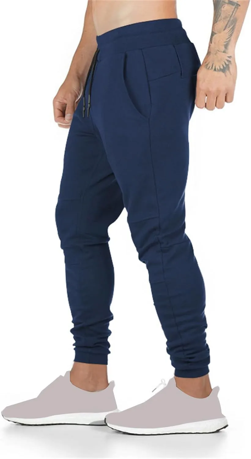 Mens Lightweight Athletic Pants Joggers Slim Fit Stretch Pant Workout Gym Sweatpants Casual Drawstring Trousers 2025