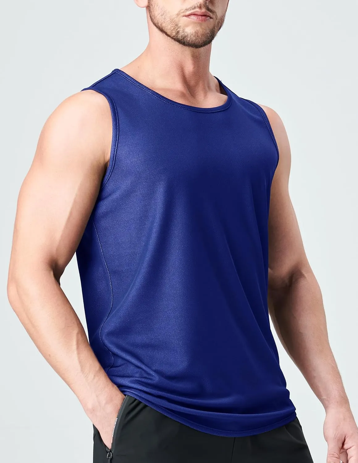 Men's Lightweight Reversible Rec Tanks, Mesh Basketball Jerseys Athletic Quick Dry Shirts Team Scrimmage Uniforms