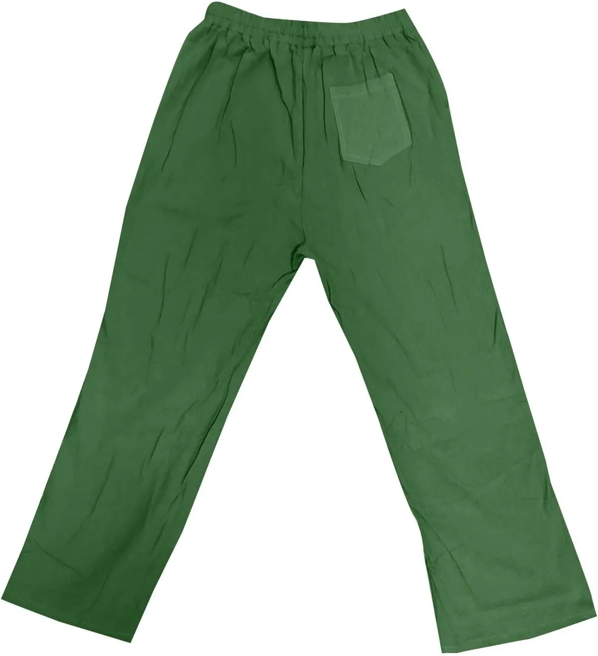 Mens Linen Pants Big and Tall Summer Elastic Waist Drawstring Beach Athletic Pants for Workout, Jogging, Running