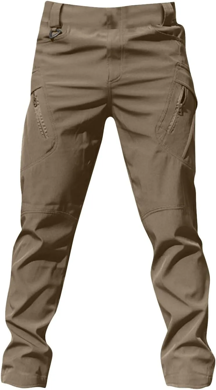 Mens Outdoor Hiking Pants Tactical Military Cargo Pants Slim Fit Waterproof Pant Quick Dry Sweatpants Multi Pockets