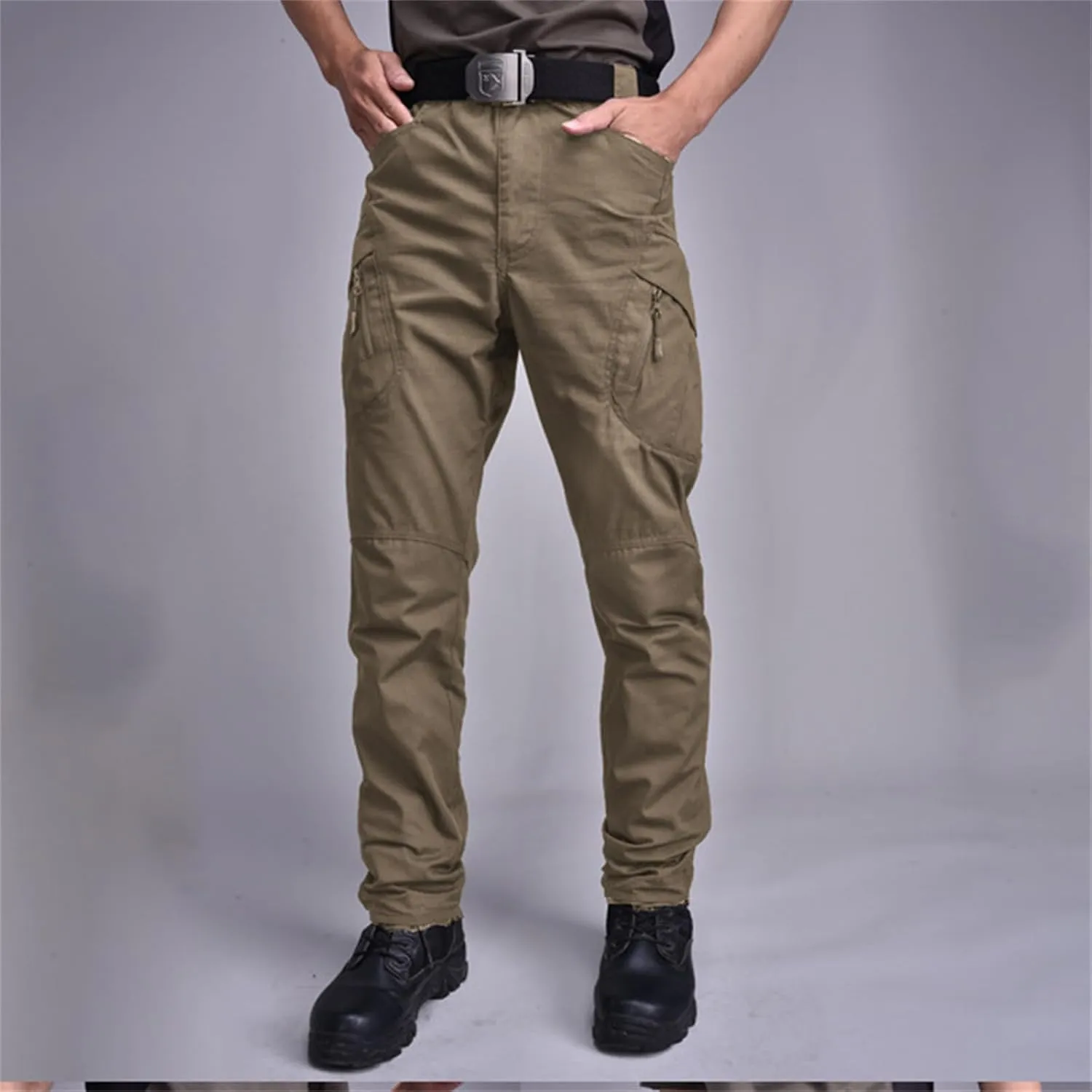 Mens Outdoor Hiking Pants Tactical Military Cargo Pants Slim Fit Waterproof Pant Quick Dry Sweatpants Multi Pockets