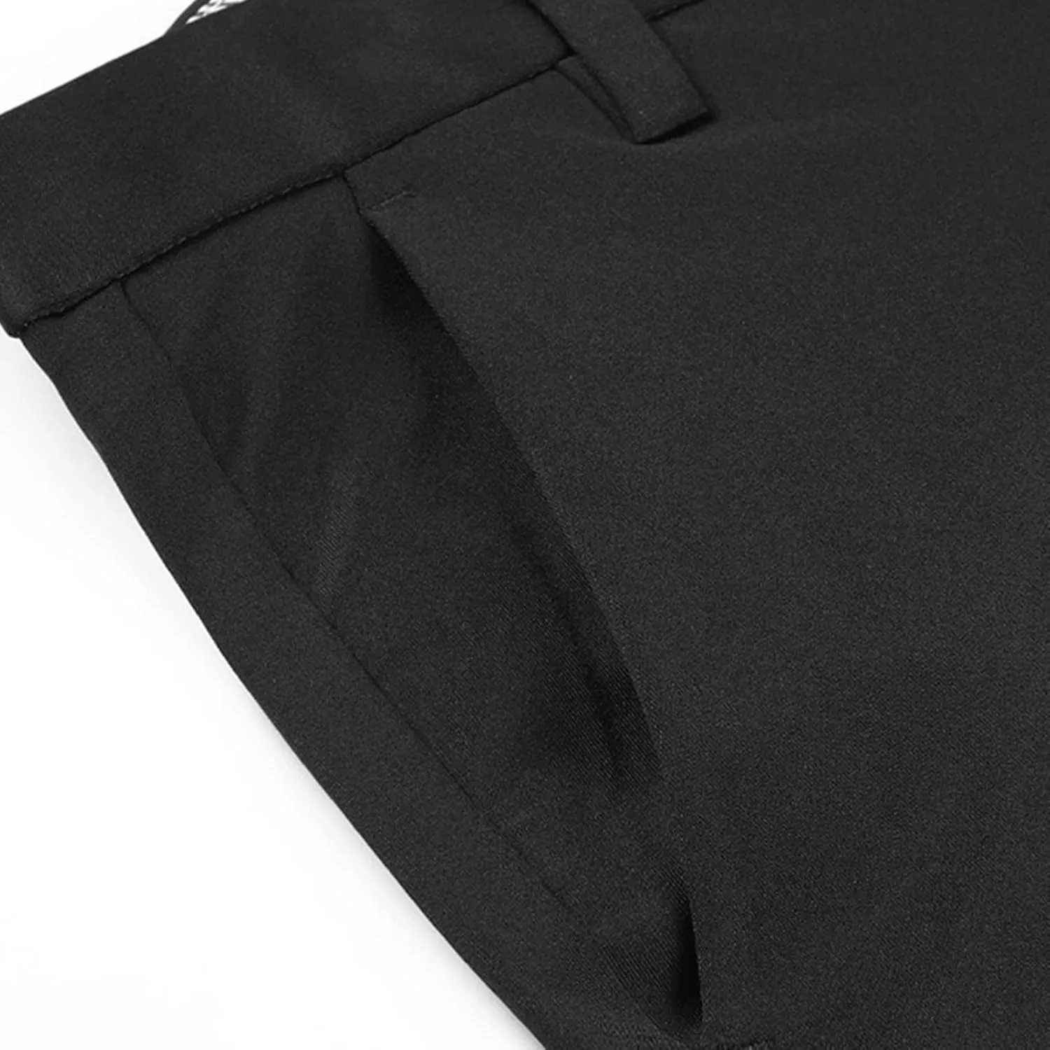 Men's Straight Fit Stretch Dress Pants Classic Fit Flat Front Chino Pant Solid Comfort Slim Fit Skinny Suit Pants
