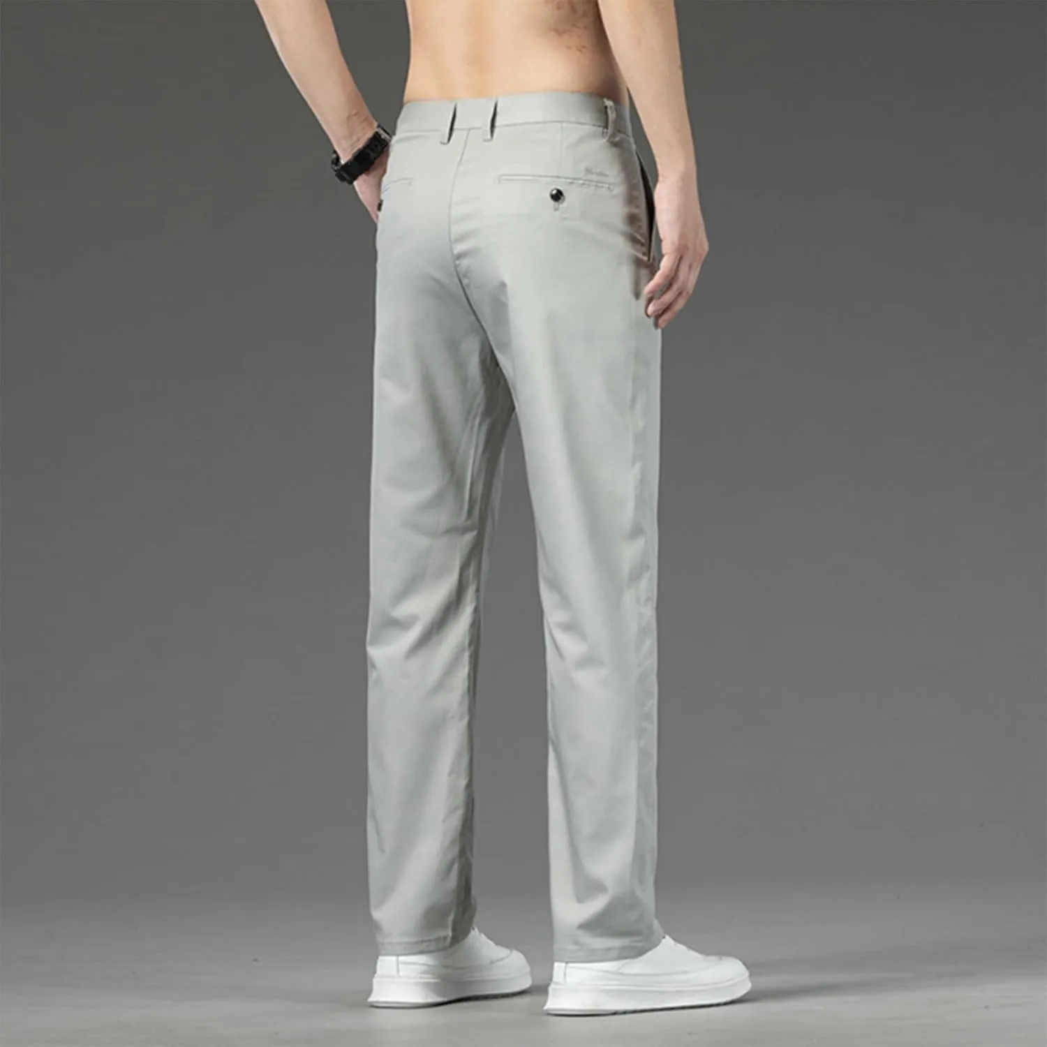 Mens Stretch Dress Pants Business Casual Formal Suit Work Pants Regular Fit Wrinkle Free Slim Fit Tapered Trousers