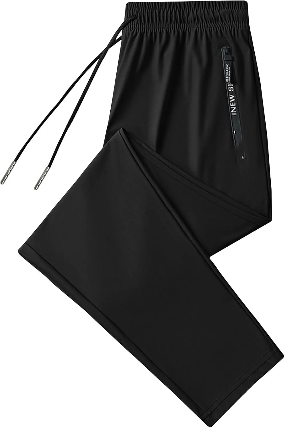 Mens Sweatpants Slim Fit Drawstring Stretch Straight Leg Joggers Pants for Athletic Workout Running Casual Hiking Gym