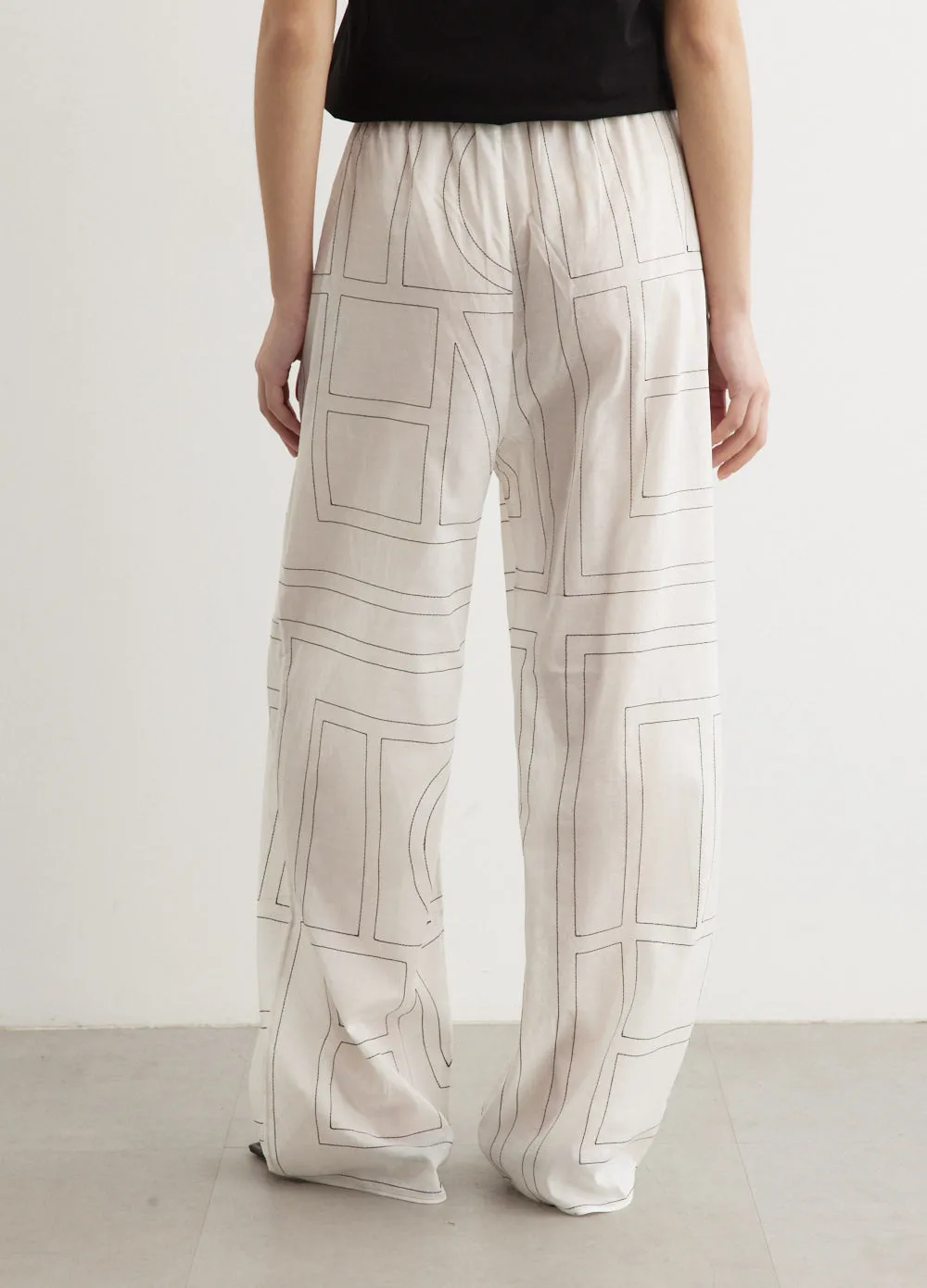 Monogram Cotton Pj Bottoms