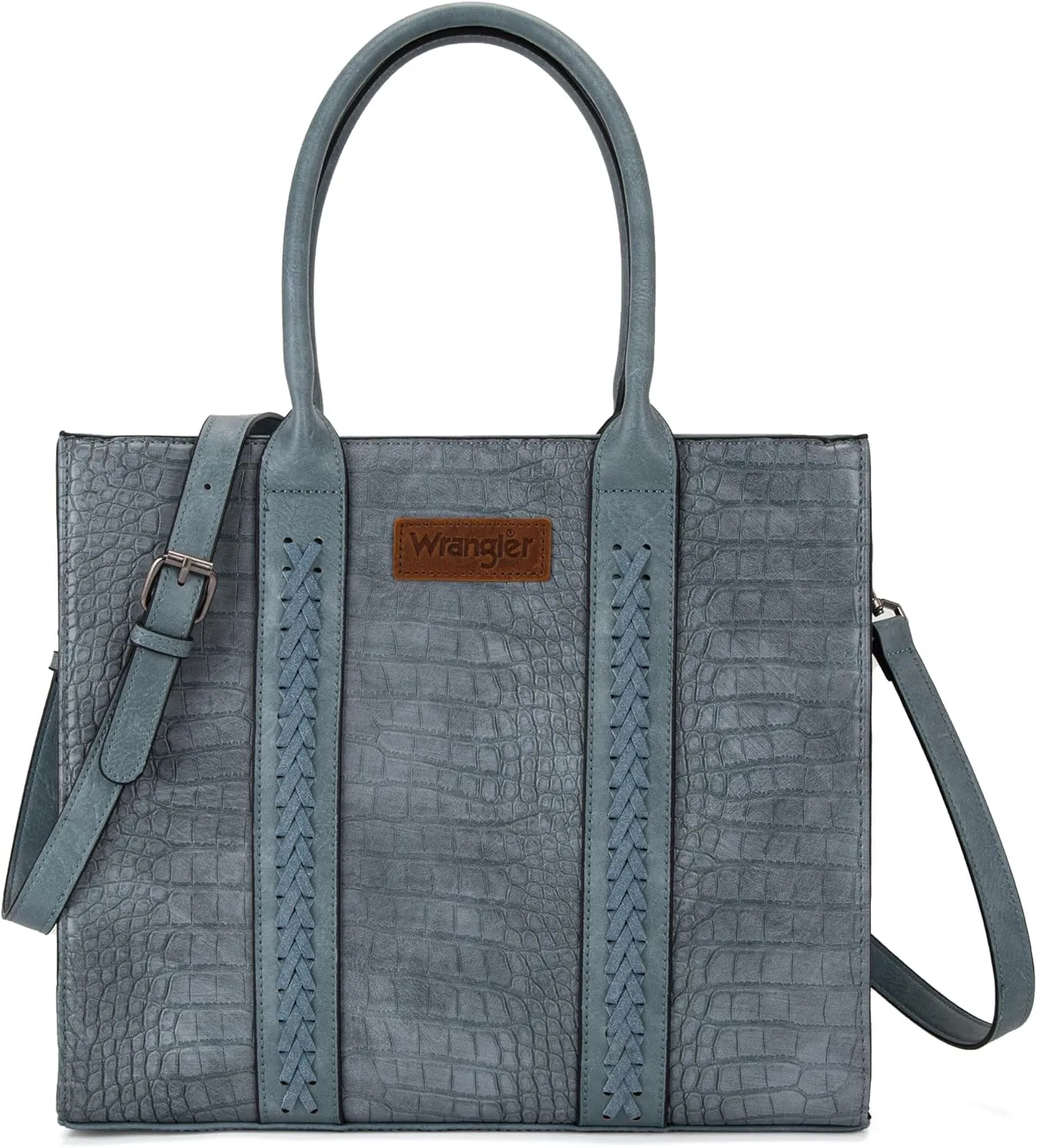 Montana West  Wrangler Purse for Women Large Work Tote Bags with Strap Vintage Top-Handle Handbags