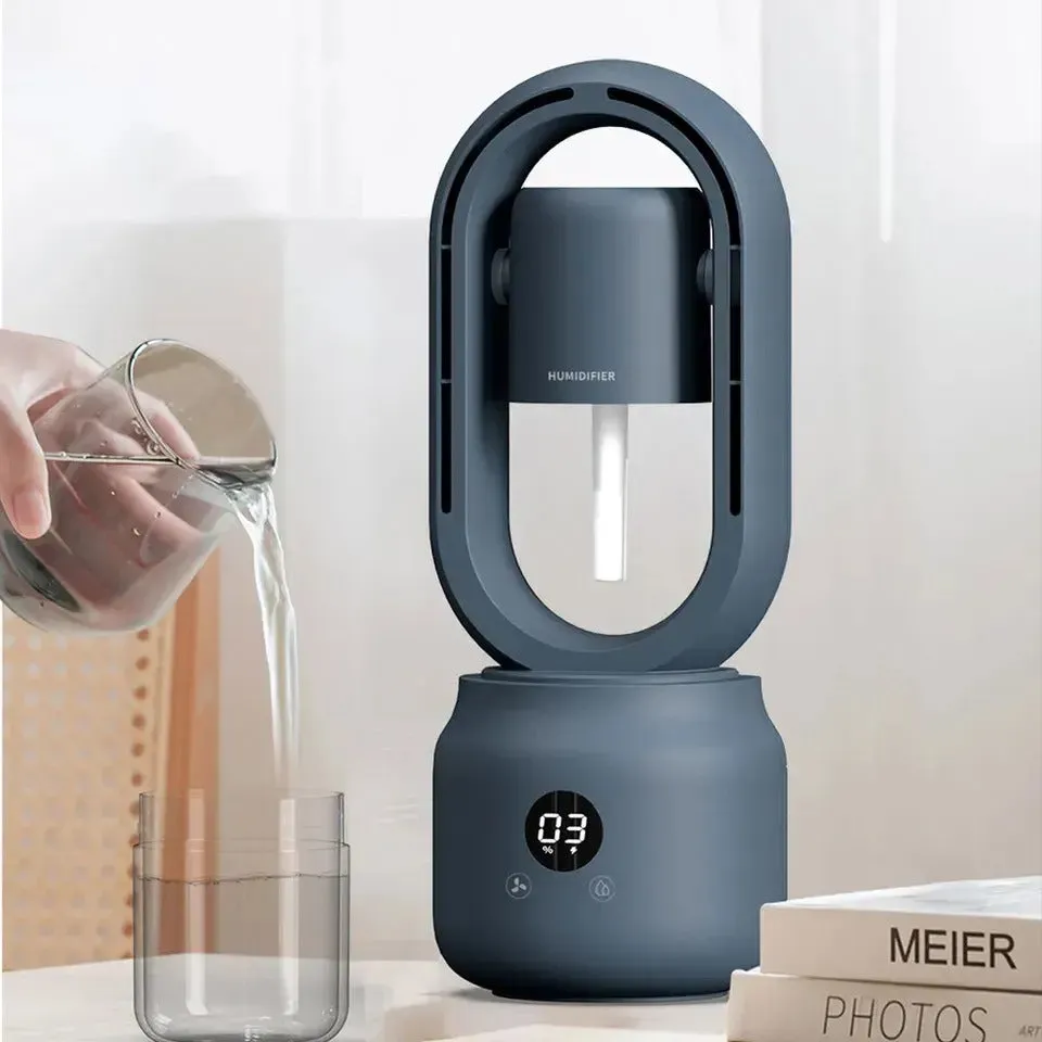 Multi-Functional Leafless Jet Fan Water Spray Vertical Summer Ultrasonic Cooling Humidifier Fan | HX87