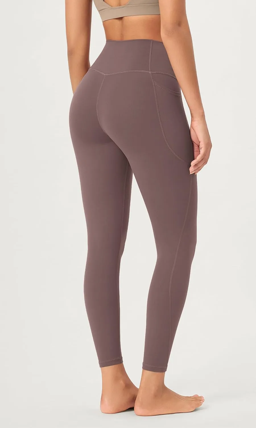 ODODOS 2 Pack Buttery Soft Cross Waist Leggings with Pockets for Women, ODCLOUD 25" / 28" Crossover Lounge Yoga Pants
