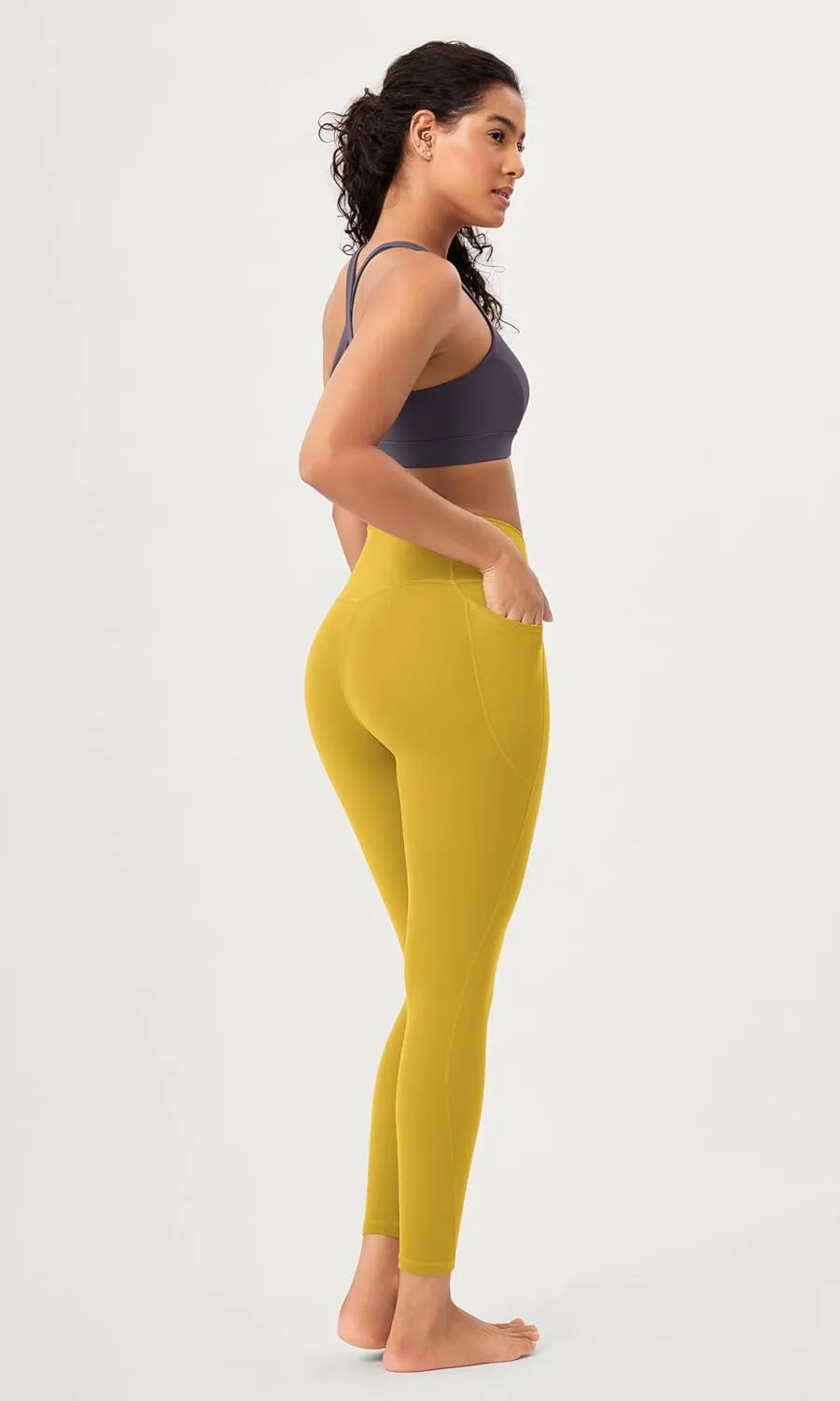 ODODOS 2 Pack Buttery Soft Cross Waist Leggings with Pockets for Women, ODCLOUD 25" / 28" Crossover Lounge Yoga Pants