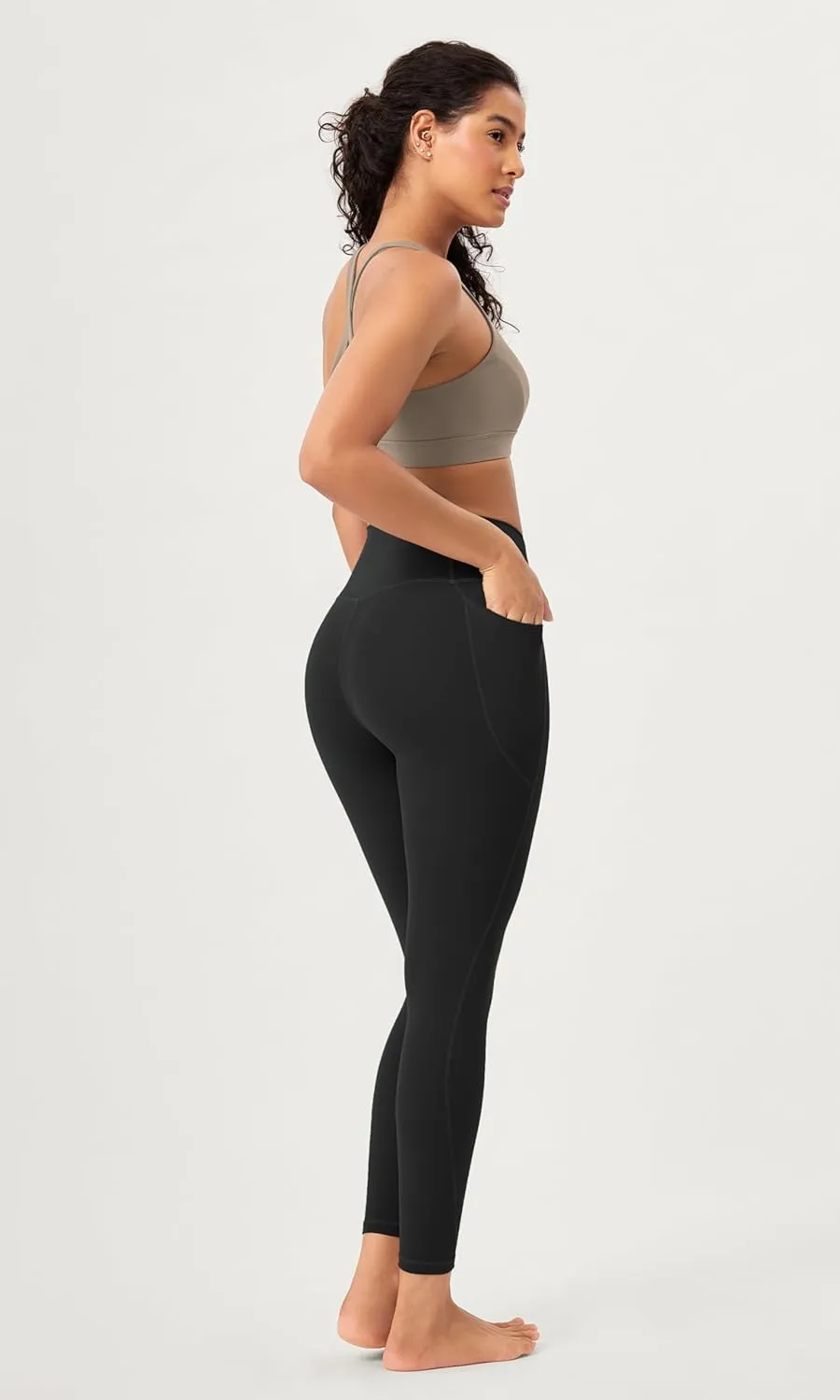 ODODOS 2 Pack Buttery Soft Cross Waist Leggings with Pockets for Women, ODCLOUD 25" / 28" Crossover Lounge Yoga Pants