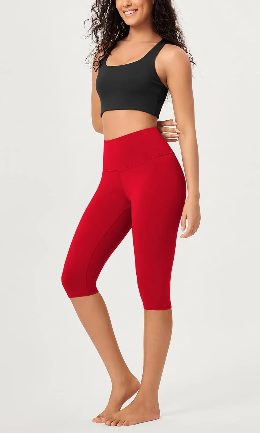 ODODOS ODCLOUD Buttery Soft Lounge Yoga Capris for Women, 14" / 19" / 21" High Waist Capri Leggings