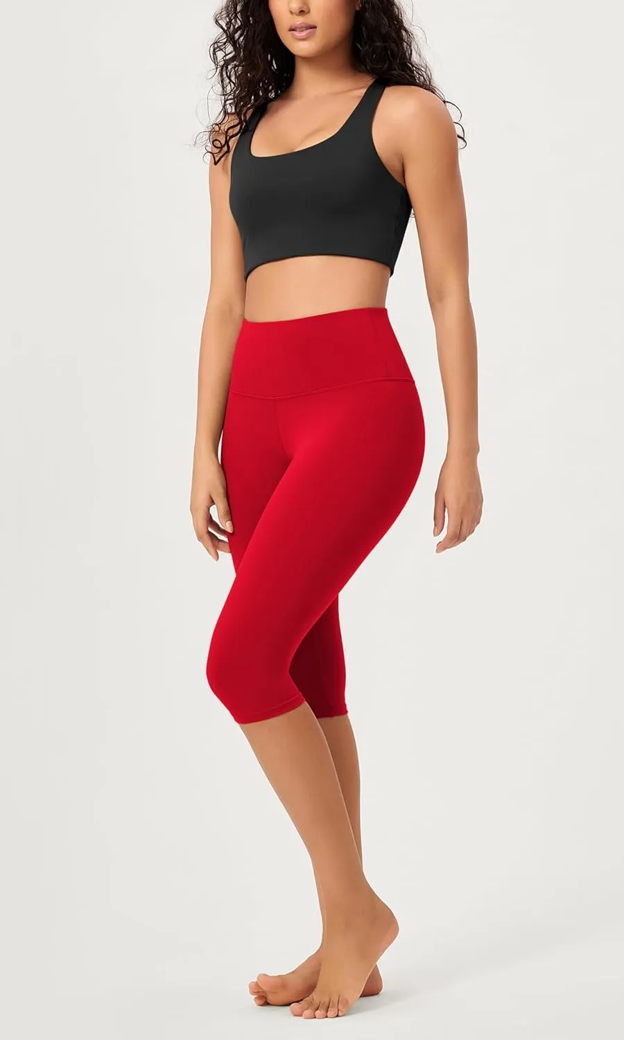 ODODOS ODCLOUD Buttery Soft Lounge Yoga Capris for Women, 14" / 19" / 21" High Waist Capri Leggings