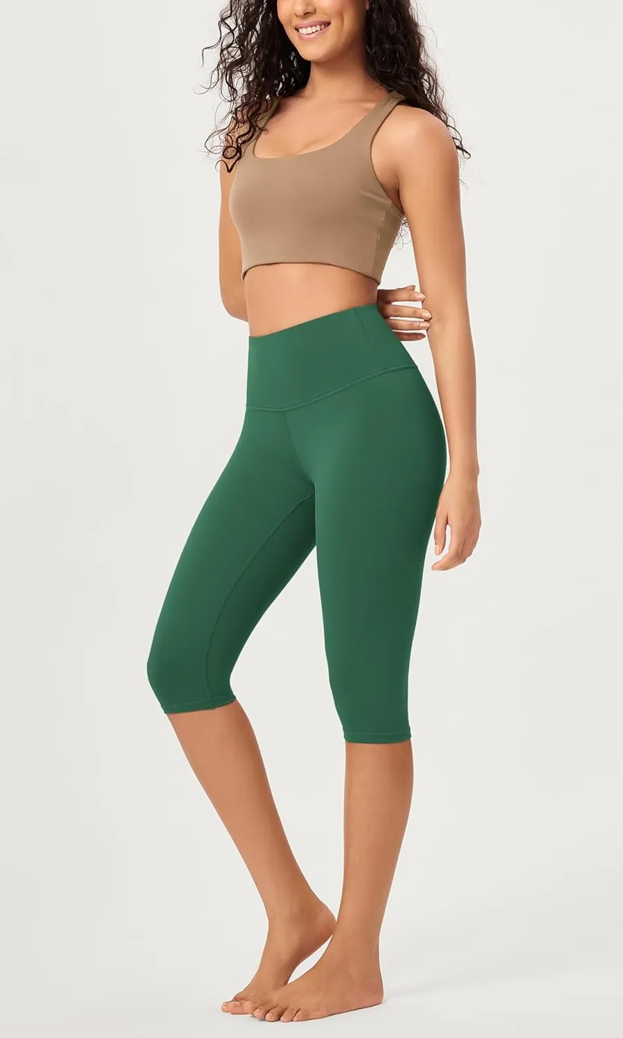 ODODOS ODCLOUD Buttery Soft Lounge Yoga Capris for Women, 14" / 19" / 21" High Waist Capri Leggings