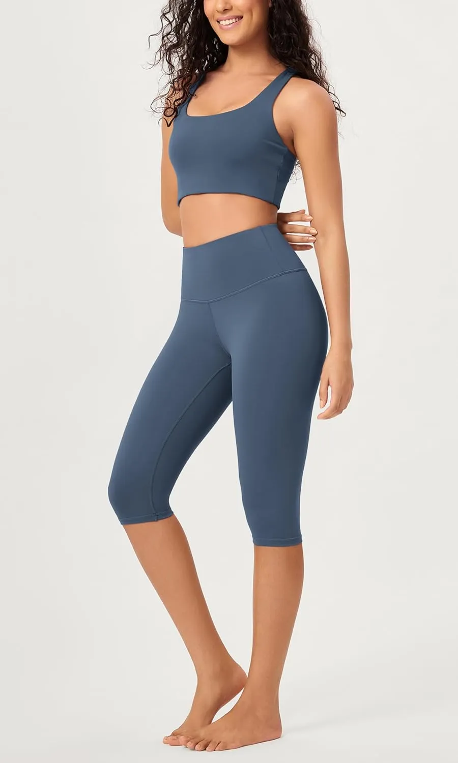 ODODOS ODCLOUD Buttery Soft Lounge Yoga Capris for Women, 14" / 19" / 21" High Waist Capri Leggings