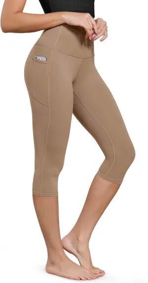 ODODOS ODCLOUD Buttery Soft Lounge Yoga Capris with Pockets for Women, 14" / 19" / 21" High Waist Capri Leggings