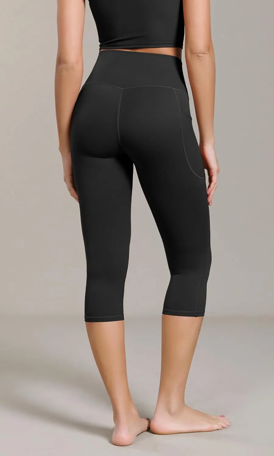 ODODOS ODCLOUD Buttery Soft Lounge Yoga Capris with Pockets for Women, 14" / 19" / 21" High Waist Capri Leggings