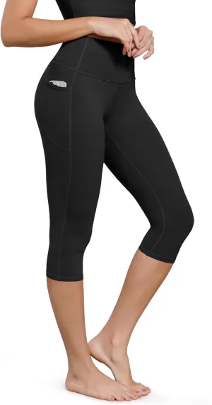 ODODOS ODCLOUD Buttery Soft Lounge Yoga Capris with Pockets for Women, 14" / 19" / 21" High Waist Capri Leggings