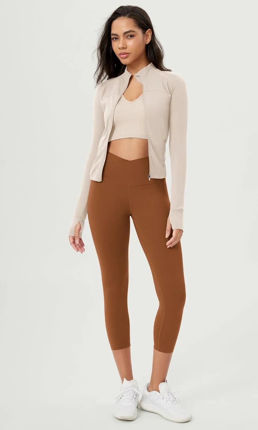 ODODOS ODCLOUD Crossover 7/8 Leggings with Back Pocket for Women, 23" / 25" / 28" V High Wasit Lounge Yoga Pants
