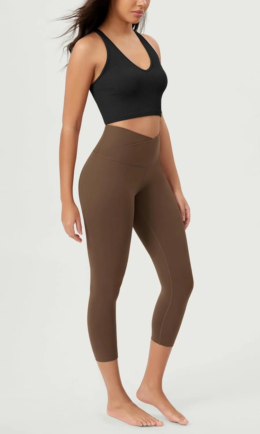ODODOS ODCLOUD Crossover 7/8 Leggings with Back Pocket for Women, 23" / 25" / 28" V High Wasit Lounge Yoga Pants