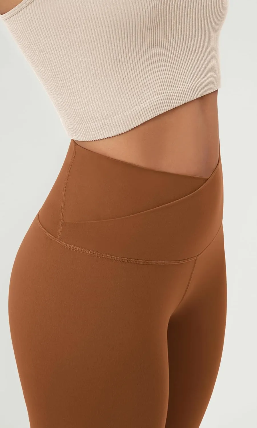 ODODOS ODCLOUD Crossover 7/8 Leggings with Back Pocket for Women, 23" / 25" / 28" V High Wasit Lounge Yoga Pants