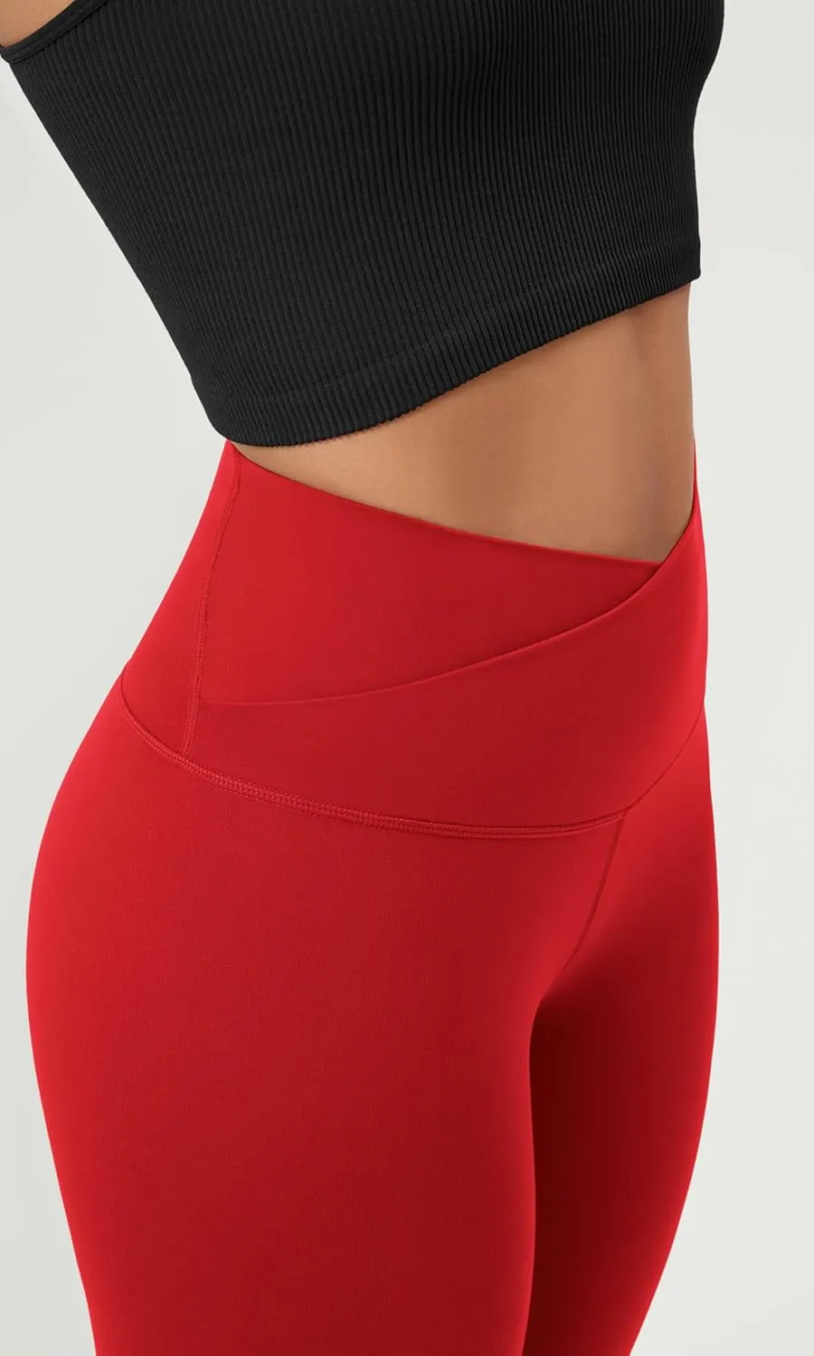 ODODOS ODCLOUD Crossover 7/8 Leggings with Back Pocket for Women, 23" / 25" / 28" V High Wasit Lounge Yoga Pants