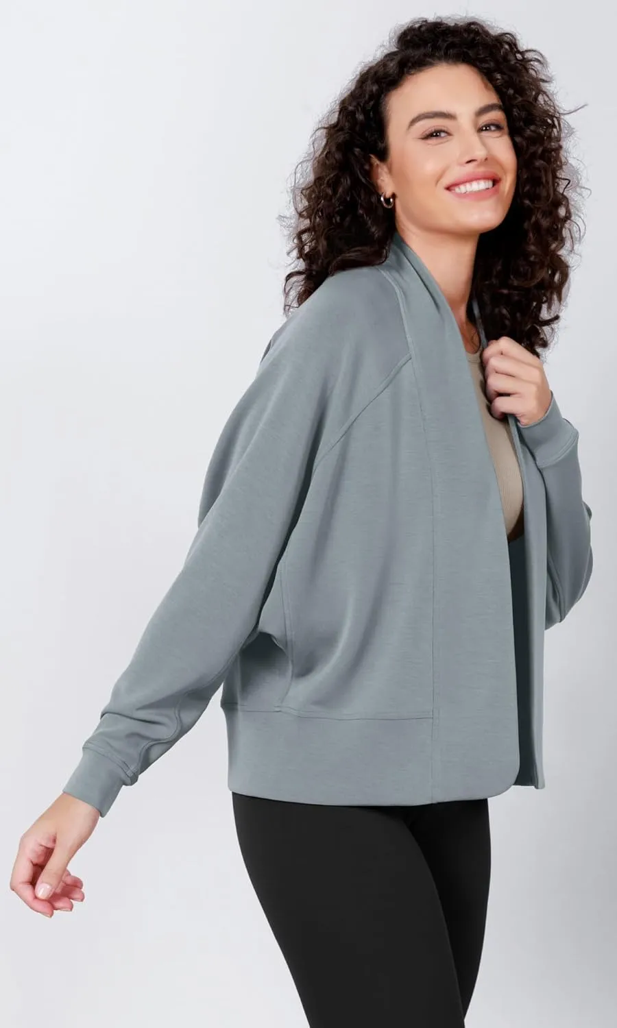 ODODOS Women's Modal Soft Open Front Cardigans Long Sleeve Casual Wrap Outwear