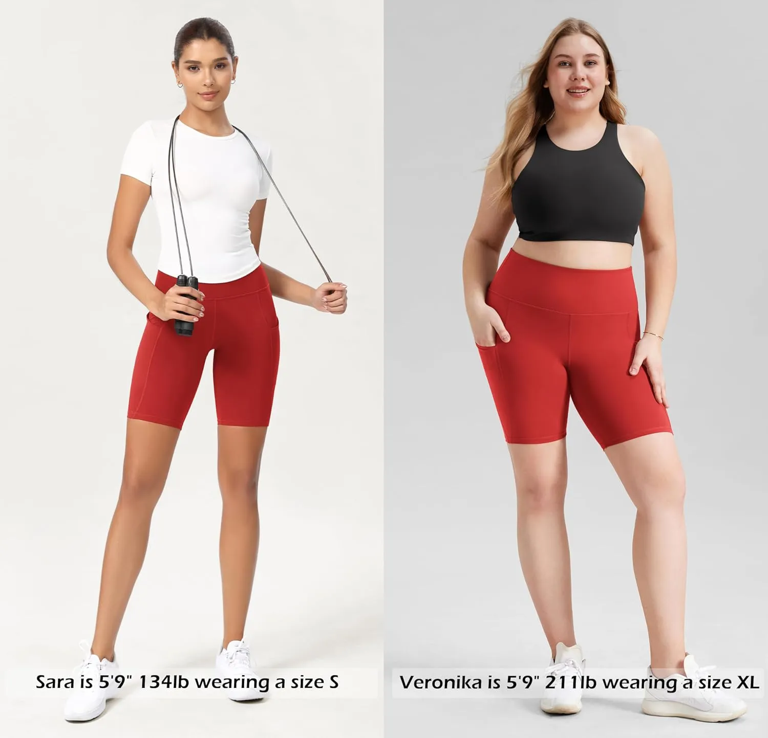 ODODOS Women's Tummy Control Biker Shorts 2.0 with Pockets High Waist Athletic Workout Yoga Shorts-5" / 8" / 10" Inseam