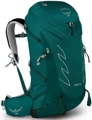 Osprey Tempest 34L Women's Hiking Backpack with Hipbelt, Jasper Green, Medium/Large