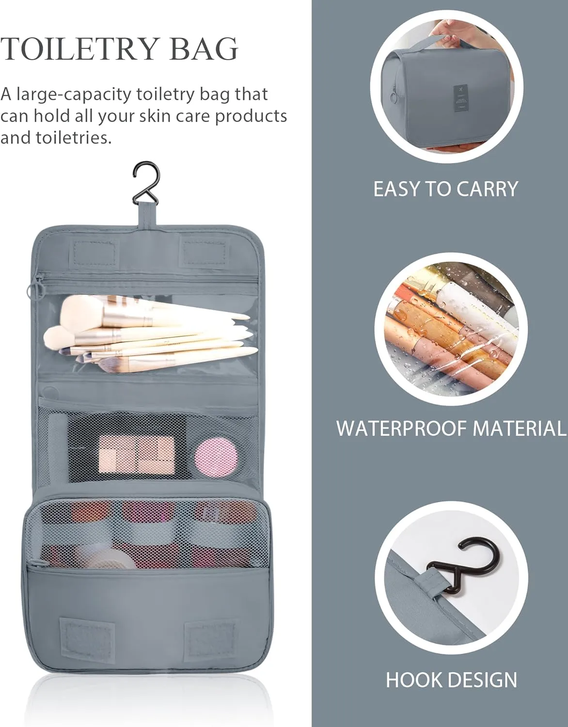 Packing Cubes 10 PCS, Mesh Breathable Luggage Organizers Bags, Packing Organizers, Durable Travel Essentials Bags Set, Travel Packing Organizers, Gray