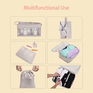 Packing Cubes, 8 Set of Various Sizes Luggage Organizer Bags, Travel Suitcases Lightweight Essential Bag with Compression Storage Shoe Bag, Clothing Underwear Bag, for Man & Women