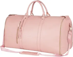 PU Leather Carry On Bag with Multiple Compartment Garment Bag for Business Trip