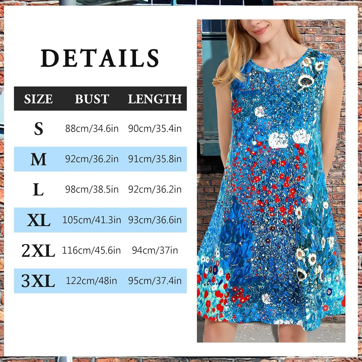 Scotamalone Summer Dresses for Women 2023 Beach Floral Tshirt Sundress Sleeveless Pockets Casual Loose Tank Dress