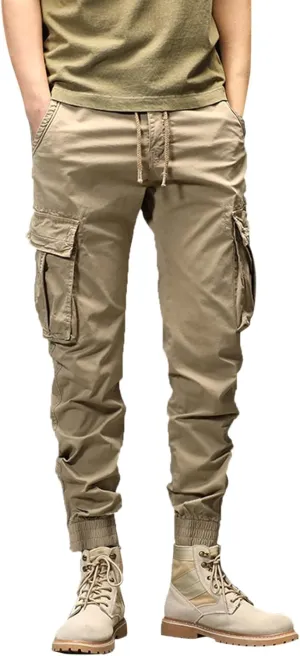 sdbrld Mens Pants Slim Fit Sweatpants For Men Tall Mens Pants Fashion Joggers Mens Cargo Pants Sweatpants Casual Workout Chino Pants Drawstring 6 Pockets